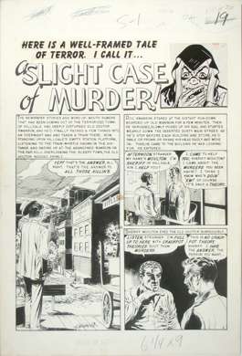 GEORGE EVANS - VAULT OF HORROR #33 PAGE 1 ORIG ART 1953