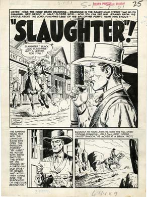 JOHN SEVERIN - 2-FISTED TALES #39 Pg 1 ORIG ART SPLASH!