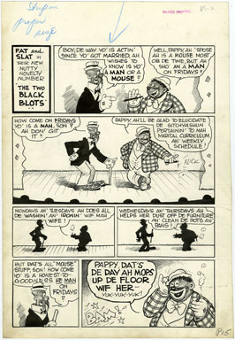 ED WHEELAN - FAT AND SLAT #4 PAGE 15 ORIG ART (1948)
