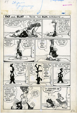 ED WHEELAN - FAT AND SLAT #4 PAGE 16 ORIG ART (1948)