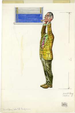 DAVE BERG Orig Cover Art MAD's ... LOOKS AT PEOPLE 1973