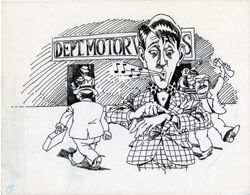 GARY GERSTEN - MAD #301 DEPT. MOTOR VEHICLES ORIG ART