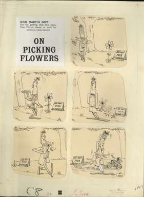 DON MARTIN - MAD #46 "ON PICKING FLOWERS" ORIG ART 1959