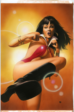 MIKE MAYHEW - VAMPIRELLA #2 ORIGINAL COVER ART (2001)