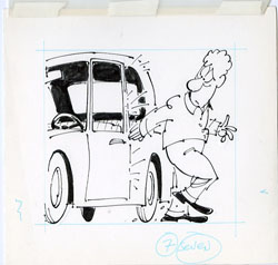 PAUL COKER JR. - MAD #256 DRIVING: KEYS LOCKED ORIG ART