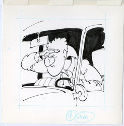 PAUL COKER JR. - MAD #256 DRIVING: NO CONTACTS ORIG ART