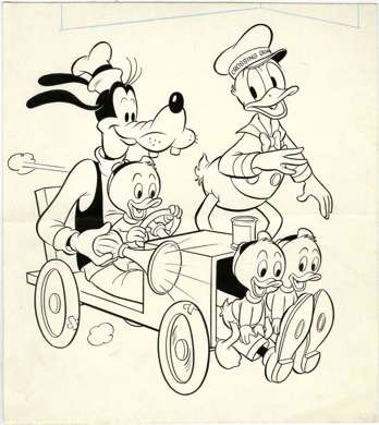 PETE ALVARADO - WALT DISNEY #372 ORIG COVER ART (1971)