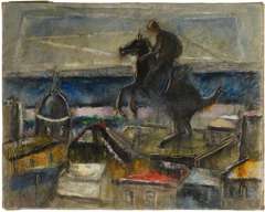 SAMUEL BRECHER (1897-1982) THE SEINE PARIS Oil Painting
