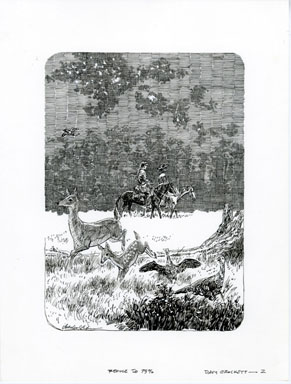 CHARLES SHAW - DAVY CROCKETT/CREEK INDIANS ILLO #2 ART