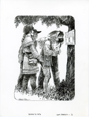CHARLES SHAW - DAVY CROCKETT/CREEK INDIANS ILLO #3 ART