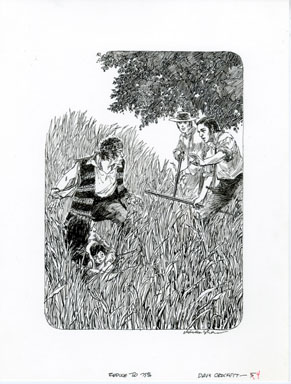 CHARLES SHAW - DAVY CROCKETT/CREEK INDIANS ILLO #4 ART