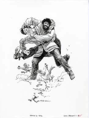 CHARLES SHAW - DAVY CROCKETT/CREEK INDIANS ILLO #5 ART