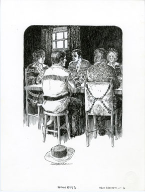 CHARLES SHAW - DAVY CROCKETT/CREEK INDIANS ILLO #6 ART