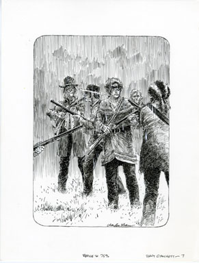 CHARLES SHAW - DAVY CROCKETT/CREEK INDIANS ILLO #7 ART