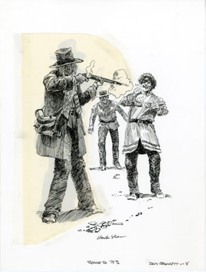 CHARLES SHAW - DAVY CROCKETT/CREEK INDIANS ILLO #8 ART