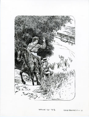 CHARLES SHAW - DAVY CROCKETT/CREEK INDIANS ILLO #1 ART