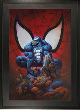 ALEX HORLEY - VENOM POSTER ORIG PAINTED ART Spider-Man