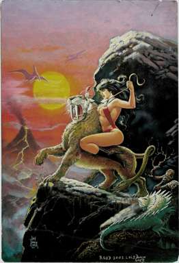 LUIS DOMINGUEZ - VAMPIRELLA PAINTING ORIGINAL ART 2002
