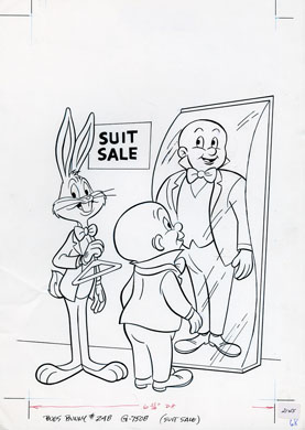 BUGS BUNNY #248 ORIG COVER ART (1980) FUNHOUSE MIRROR