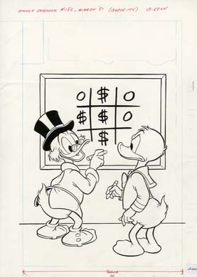 UNCLE SCROOGE #186 ORIGINAL COVER ART (1981)