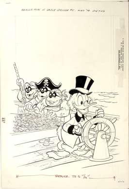 BEAGLE BOYS VS. UNCLE SCROOGE #5 ORIG COVER ART (1979)
