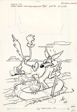 BEEP BEEP ROAD RUNNER #94 ORIG COVER ART 1980 RAFTING