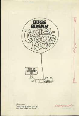 BUGS BUNNY COMICS-GO-ROUND TITLE PAGE ORIG ART 1979