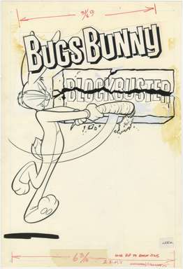 BUGS BUNNY BLOCKBUSTER ORIGINAL COVER ART 1980s CARROT