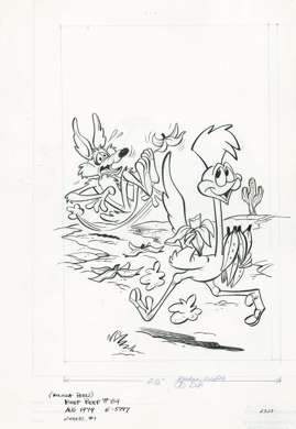 BEEP BEEP ROAD RUNNER #84 CVR ORIG ART 1980 W.E. Coyote