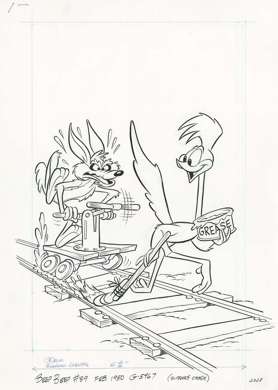 BEEP BEEP ROAD RUNNER #89 COVER ORIG ART 1980 Coyote