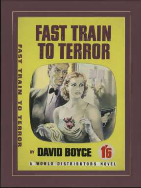 FAST TRAIN TO TERROR (UK) PAPERBACK COVER ORIG ART SEXY