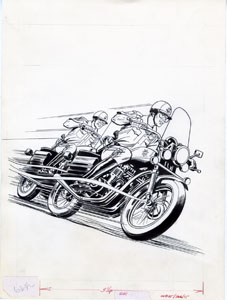 JACK SPARLING - CHiPs COMIC BOOK COVER ORIG ART