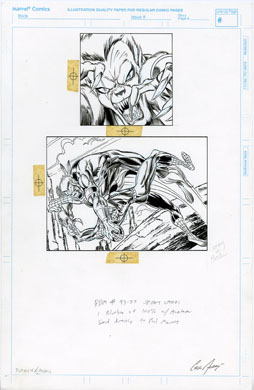 MARK BAGLEY - SPIDER-MAN VS. PUMA TRADING CARD ORIG ART