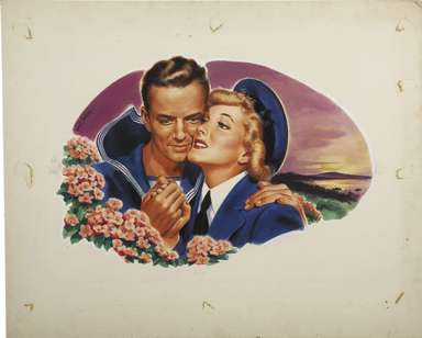 PHIL BERRY - ROMANCE ILLO ORIG PAINTED ART  SINATRA?