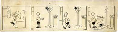 CARL ANDERSON - HENRY DAILY ORIG ART 2-10-37 HAT RACK