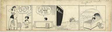 ERNIE BUSHMILLER - NANCY DAILY ORIG ART 8-29-42 FRITZI