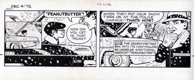 CHESTER GOULD - DICK TRACY DAILY STRIP ORIG ART 12-4-72