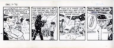 CHESTER GOULD - DICK TRACY DAILY STRIP ORIG ART 12-7-72