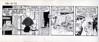 CHESTER GOULD - DICK TRACY DAILY STRIP ORIG ART 12-8-72