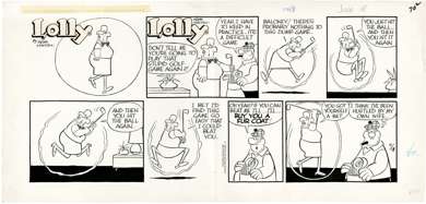 PETE HANSEN - "LOLLY" SUNDAY STRIP 6-18-72 ORIGINAL ART