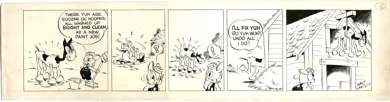 WALTER LANTZ - OSWALD THE RABBIT DAILY STRIP ORIG ART