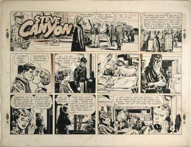 MILTON CANIFF - STEVE CANYON SUNDAY ORIG ART 6-17-56