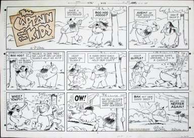 JOHN DIRKS - CAPTAIN & THE KIDS SUNDAY 10-1-72 ORIG ART