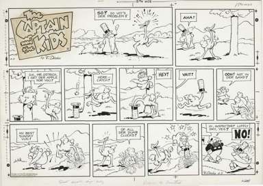 JOHN DIRKS - CAPTAIN & THE KIDS SUNDAY 2-3-74 ORIG ART