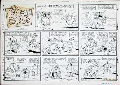 JOHN DIRKS - CAPTAIN & THE KIDS SUNDAY 2-29-76 ORIG ART