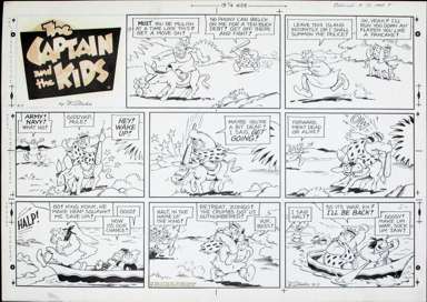 JOHN DIRKS - CAPTAIN & THE KIDS SUNDAY 3-7-76 ORIG ART