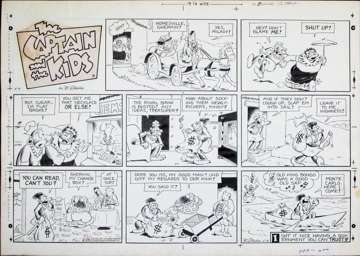 JOHN DIRKS - CAPTAIN & THE KIDS SUNDAY 5-09-76 ORIG ART