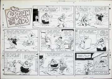 JOHN DIRKS - CAPTAIN & THE KIDS SUNDAY 5-16-76 ORIG ART