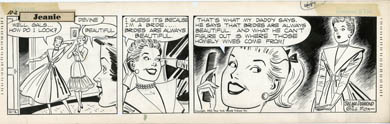 GILL FOX - JEANIE DAILY STRIP ORIG ART 10-02-52