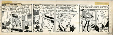 GILL FOX - JEANIE DAILY STRIP ORIG ART 10-09-52